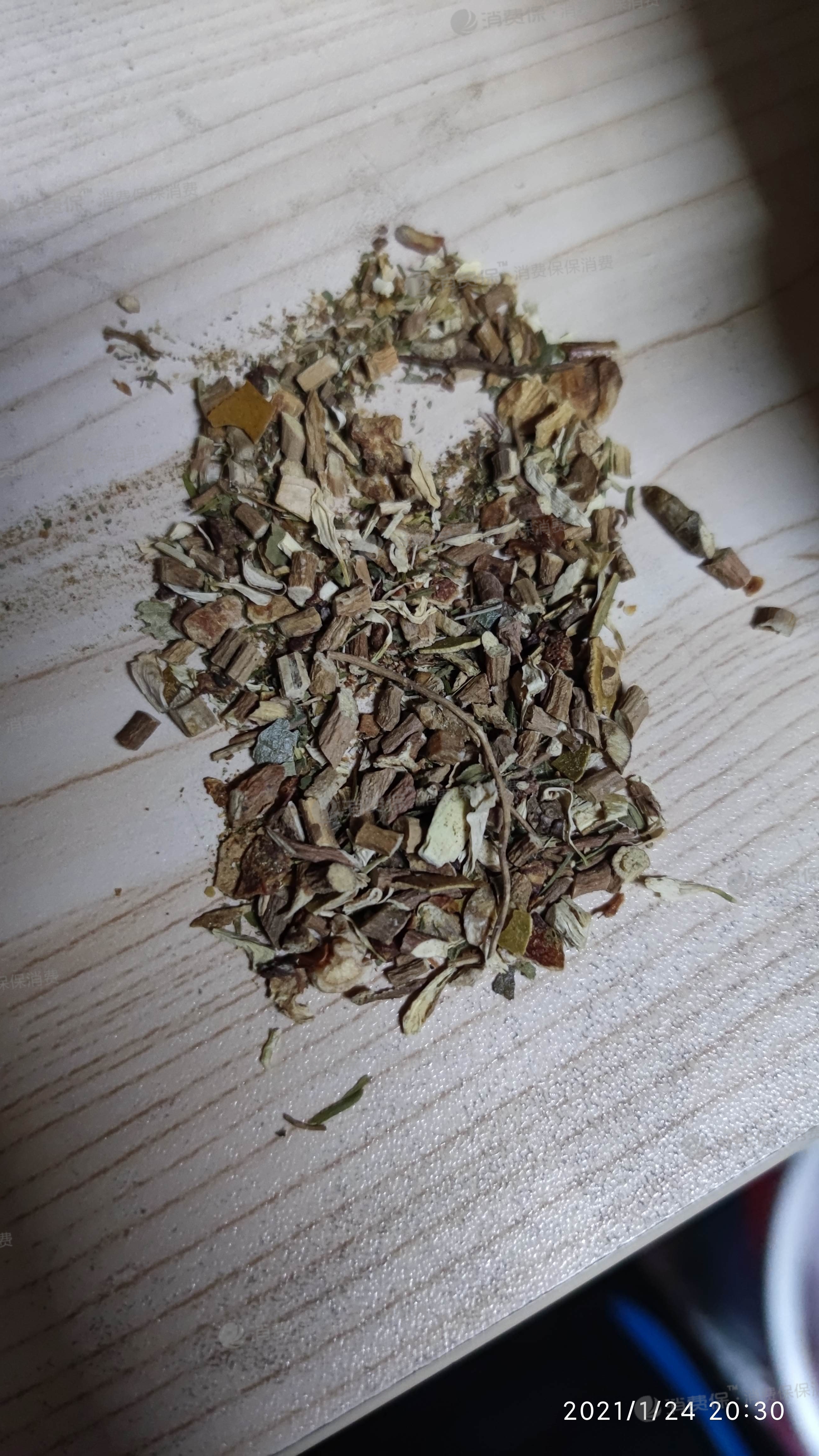 保健茶喝完胸疼拉肚子拆开茶包没有相关的主要成份胖大海菊花茶并没看
