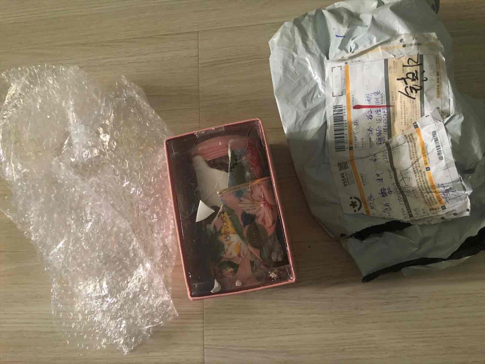 韵达用普通快递袋运送陶瓷杯导致其破损的赔偿问题