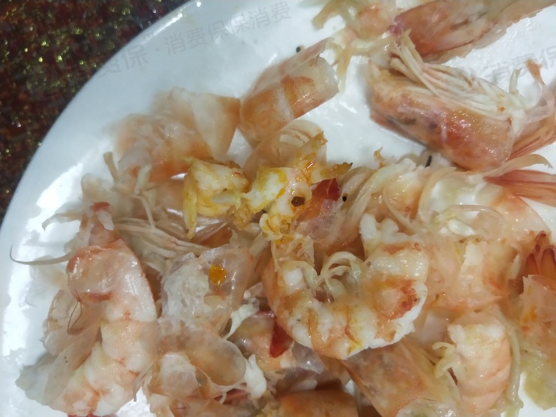 冻虾虾仁变质的照片图片